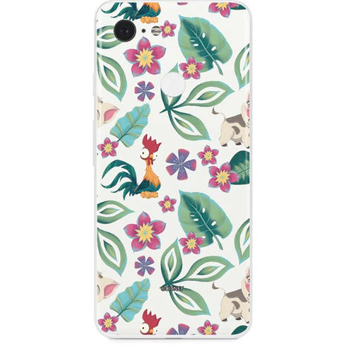 Disney Princess Moana Pua and Heihei Pattern Google Pixel 3 Skin